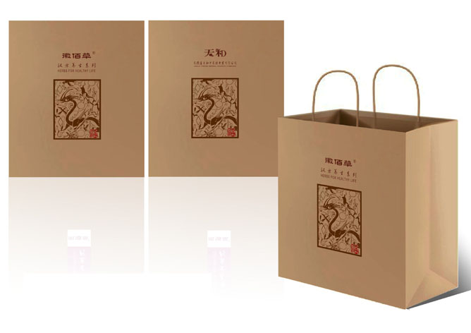 藥品牛皮紙手提袋
