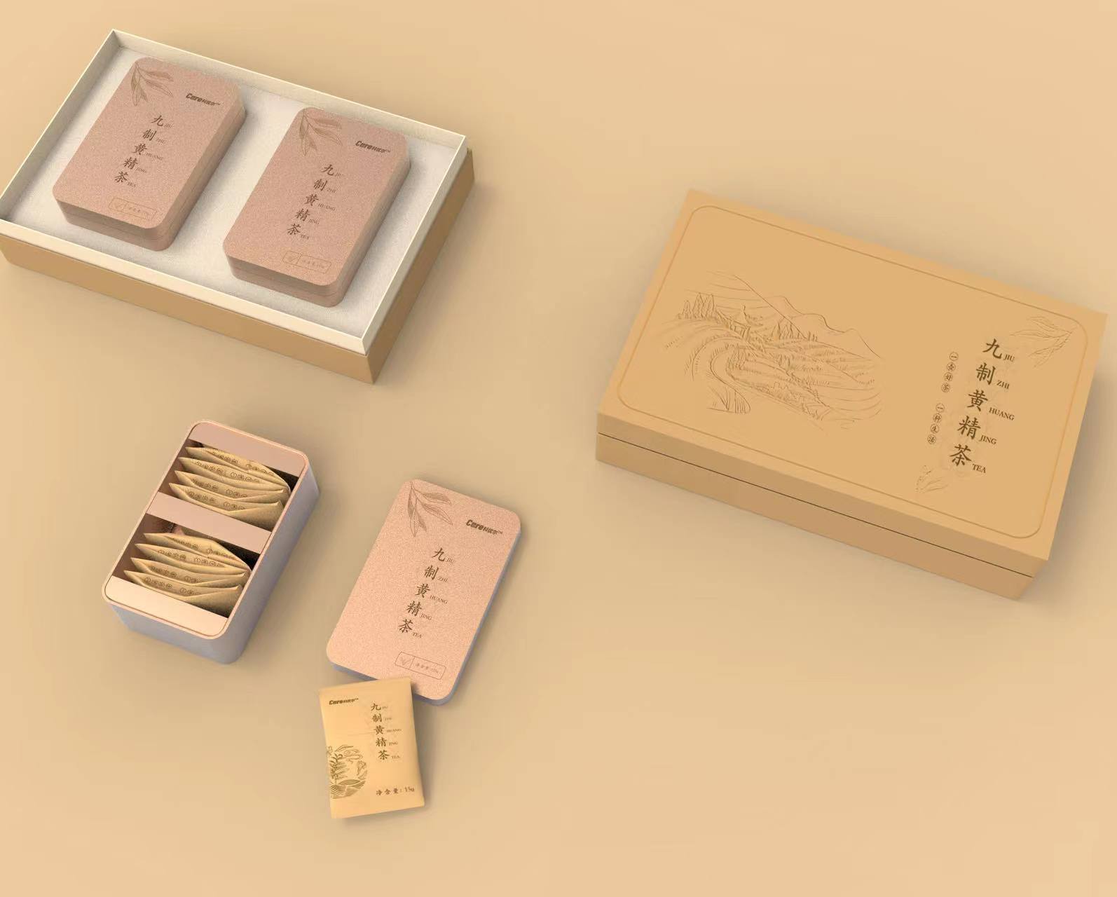 黃精茶禮盒包裝